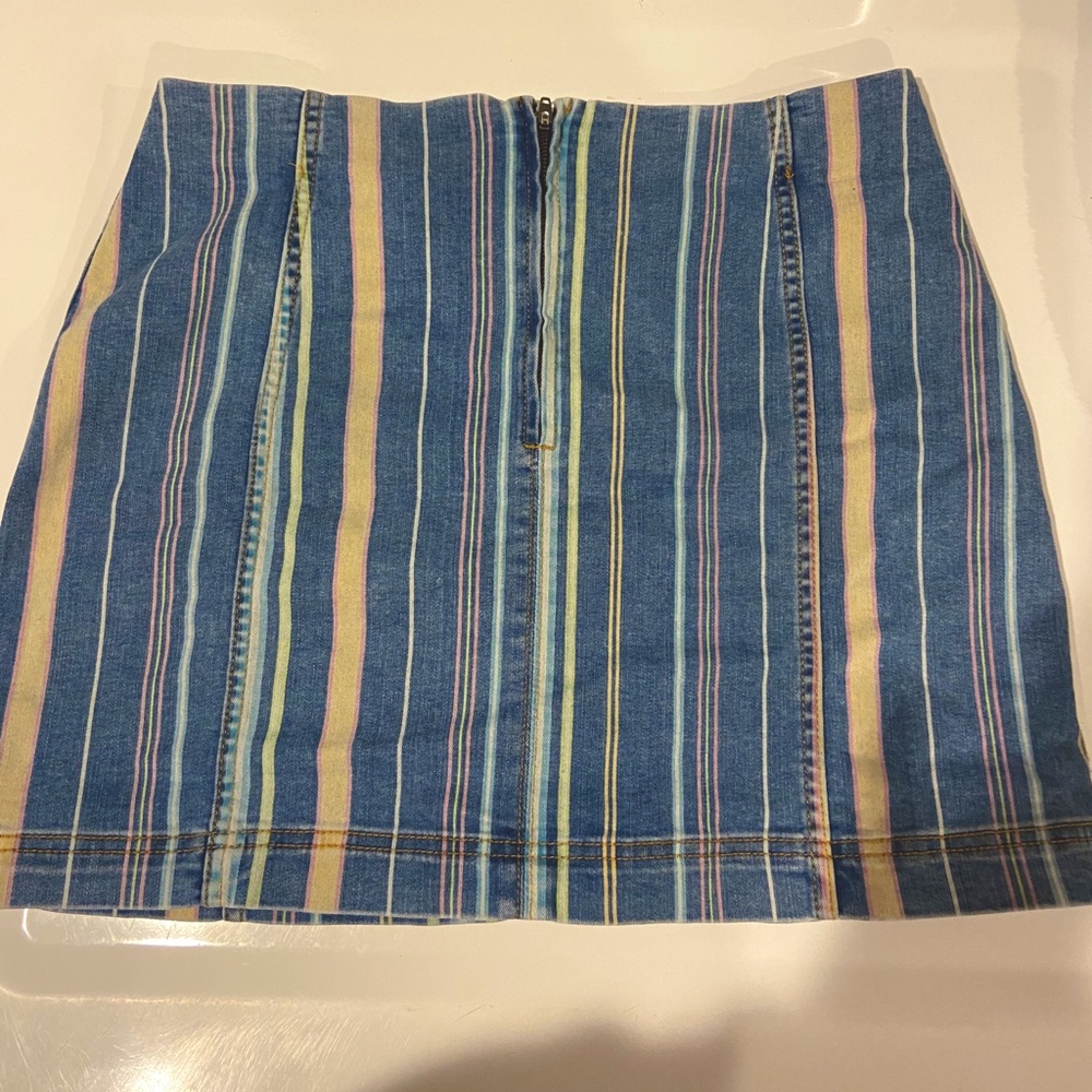 Wild fable (target brand) striped denim skirt